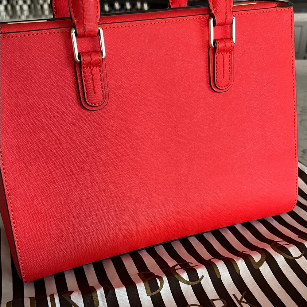 Henri Bendel Vibrant Red Satchel - Picture 3 of 9
